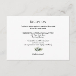 Tarjeta de Recepción Botánica – Tema de Boda Tropi