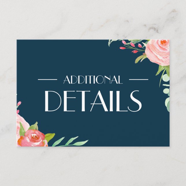 Tarjeta De Recepción Botánicos en crecimiento | Gabinete de detalles de (Anverso)