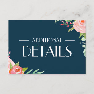 Tarjeta De Recepción Botánicos en crecimiento  Gabinete de detalles del