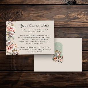 Tarjeta De Recepción Botas occidentales florales boho rústicas personal
