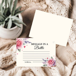 Tarjeta De Recepción Botella de mensaje de helado pastel Ducha de novia