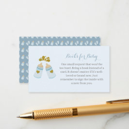 Tarjeta De Recepción Botellas Blue Poppin Boy Baby Shower