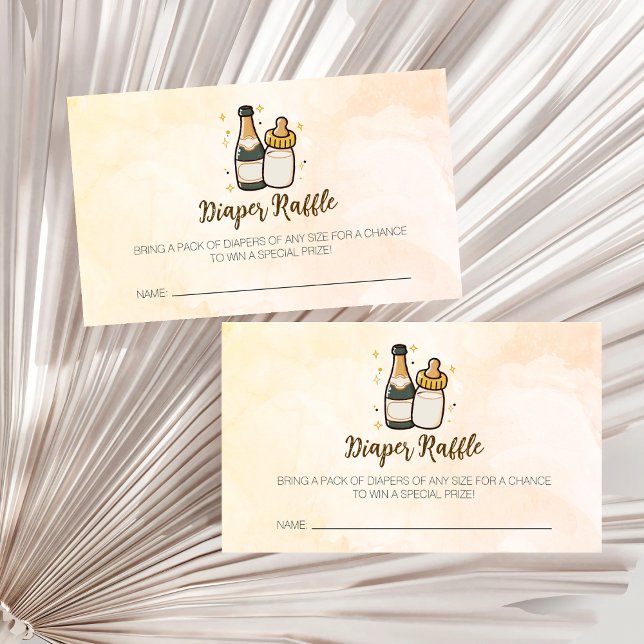 Tarjeta De Recepción Botellas de Poppin Baby Shower Diaper Raffle (Subido por el creador)