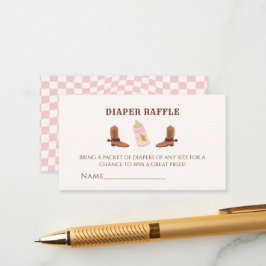 Tarjeta De Recepción Botellas retro y boots Cowgirl Baby Shower