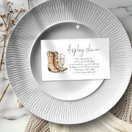 Tarjeta De Recepción Botes y ducha Bubbly Bribbly