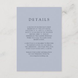 Tarjeta De Recepción Bouquet azul | Detalles del invitado del boda