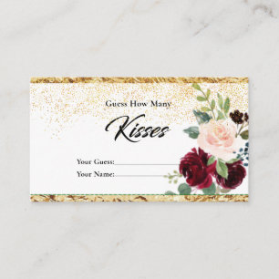 Tarjeta De Recepción Bouquet botánico cuántos besos enclosu novia