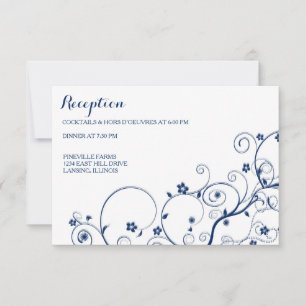 Tarjeta de recepción/bóveda de Vines Navy