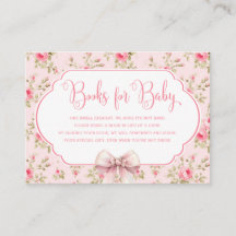 Bow Baby Shower Books for Baby Enclosure