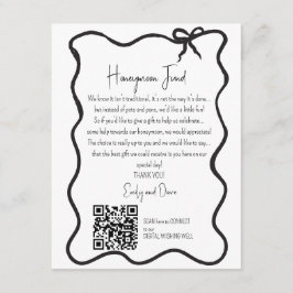 Tarjeta De Recepción Bow boda de solicitud de fondos de luna de miel CÓ