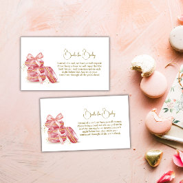Tarjeta De Recepción Bow Bonjour Bébé Macarons Books Para Baby Shower