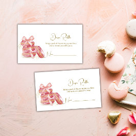 Tarjeta De Recepción Bow Bonjour Macarons Diaper Raffle Baby Shower