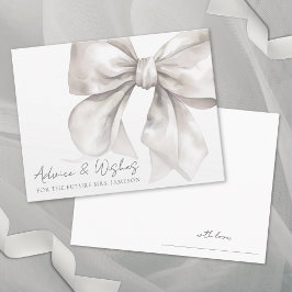 Tarjeta De Recepción Bow Bridal Shower Advances