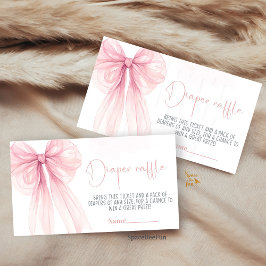 Tarjeta De Recepción Bow Coquette Baby Shower