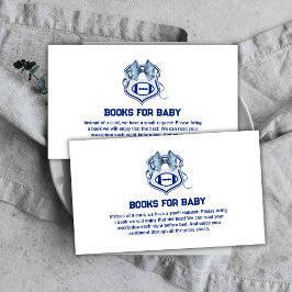 Tarjeta De Recepción Bow Crest Rookie Football Books For Baby Shower