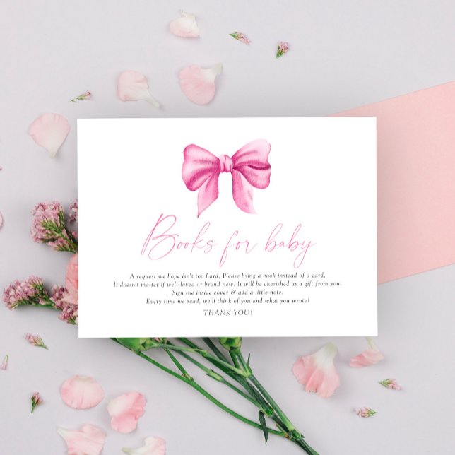 Tarjeta De Recepción Bow elegante baby book (Subido por el creador)
