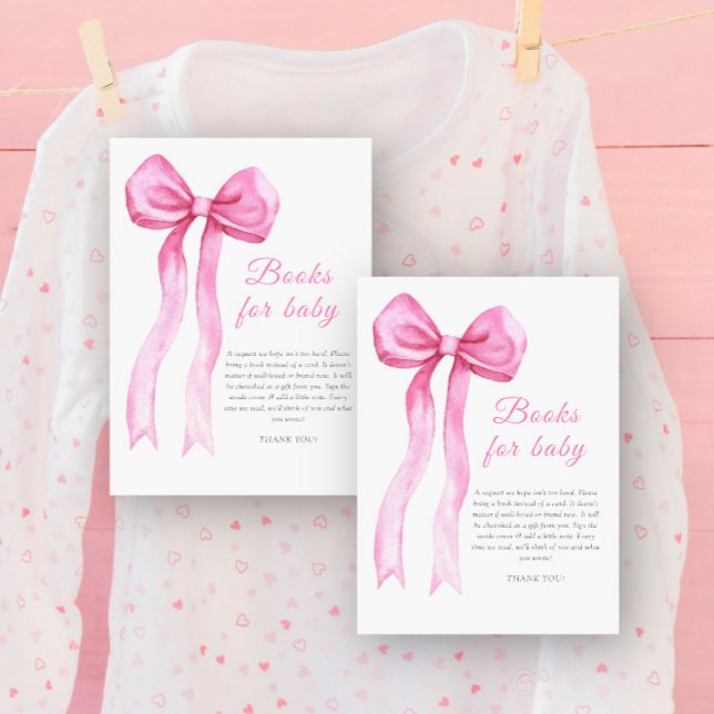 Tarjeta De Recepción Bow elegante baby book (Subido por el creador)