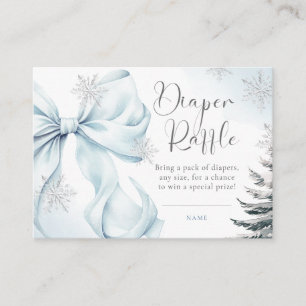 Tarjeta De Recepción Bow está frío fuera de Baby Shower Diaper Raffle