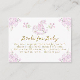 Tarjeta De Recepción Bow Floral Teddy Bear Toile Chica Ducha Libros