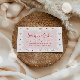Tarjeta De Recepción Bow Hearts Valentine Baby Shower Books for Baby