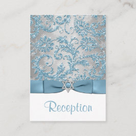 Tarjeta De Recepción Bow IMPRESO - Insertar Bat Mitzvah de invierno