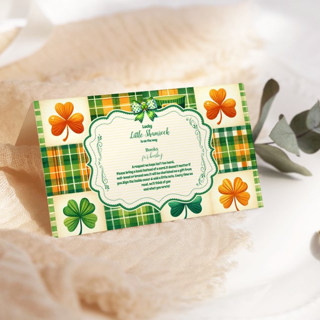 Tarjeta De Recepción Bow Lucky Little Shamrock Books para el bebé (Subido por el creador)