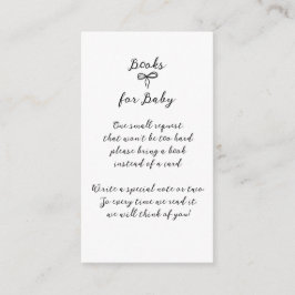 Tarjeta De Recepción Bow Modern Minimalista Neutral Baby Shower