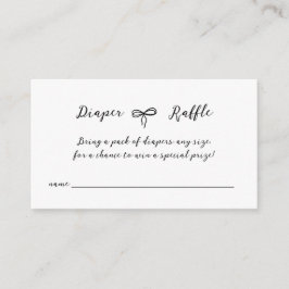 Tarjeta De Recepción Bow Modern Minimalista Neutral Baby Shower