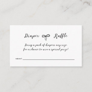 Tarjeta De Recepción Bow Modern Minimalista Neutral Baby Shower