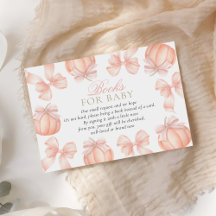 Bow Rosado Calabaza Baby Shower Libros Para Bebés