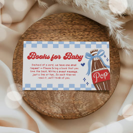 Tarjeta De Recepción Bow She's Ready to Pop Baby Shower Books for Baby