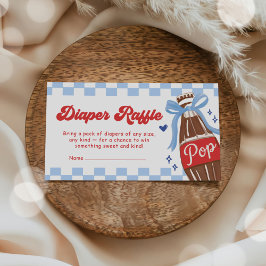 Tarjeta De Recepción Bow She's Ready to Pop Baby Shower Diaper Raffle