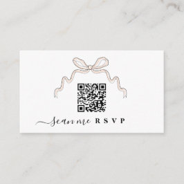 Tarjeta De Recepción Bow Wildflowers Boda Sitio Web insertar CÓDIGO QR