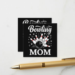 Tarjeta De Recepción Bowling Mamá Pins Corazón Divertido Liga Día de la