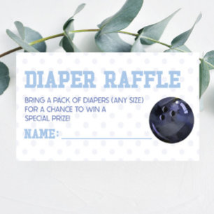 Tarjeta De Recepción Bowling Sports Baby Shower Diaper Raffle