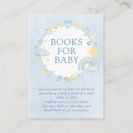 Tarjeta De Recepción Boy acuarela: Libros arcoiris para bebé