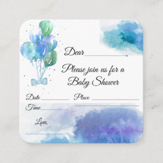 Tarjeta De Recepción Boy Baby Shower