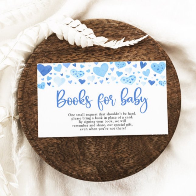Tarjeta De Recepción Boy Blue Slove Baby Shower Books para el bebé (Subido por el creador)