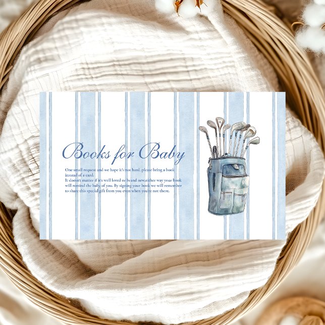 Tarjeta De Recepción Boy Golf Baby Shower Books para el bebé (Subido por el creador)