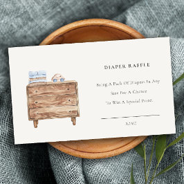 Tarjeta De Recepción Boy Nursery Essential Diaper Raffle Baby Shower