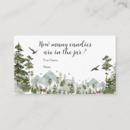 Tarjeta De Recepción Boy Pine Tree Forest Mountain ¿Cuántos Canes?