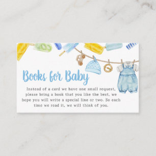 Tarjeta De Recepción Boy Popsicle Baby Shower Books para el bebé
