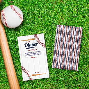 Tarjeta De Recepción Boys Baby Shower Diaper Raffle