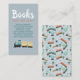 Tarjeta De Recepción Boys Cute Blue Train Viajes Libros Para Bebés
