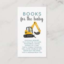 Tarjeta De Recepción Boys Cute Digger Books Para El Bebé