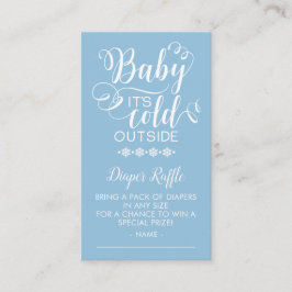 Tarjeta De Recepción Boys Diaper Raffle Baby It's Cold Exterior Card