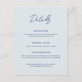 Tarjeta De Recepción Bradford Modern Boda