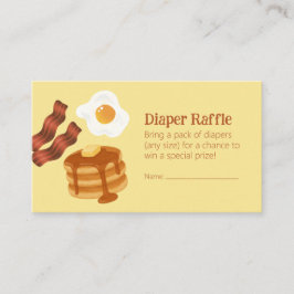 Tarjeta De Recepción Breakfast Brunch Theme Diaper Raffle Ticket 