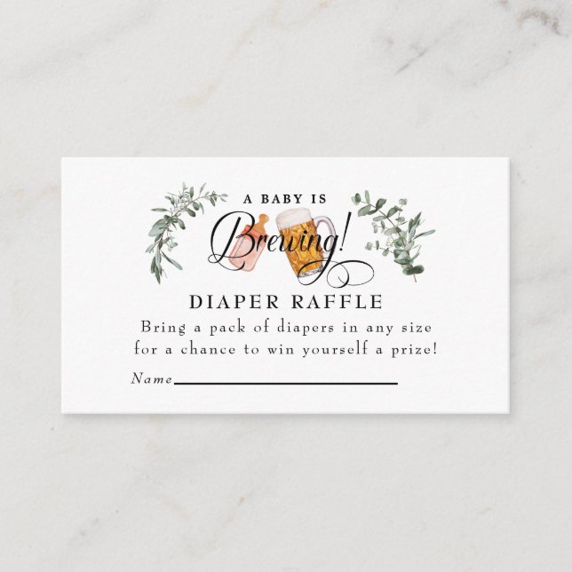 Tarjeta De Recepción Breve de Bebé | Baby Shower acuarela (Anverso)