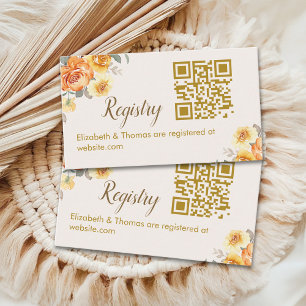 Tarjeta De Recepción Bridal Shower in Spring with a Touch of Orange Flo